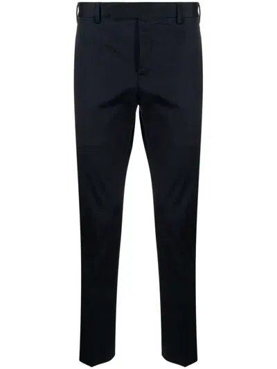 Pt Torino Off-centre Tapered-leg Trousers In Blue