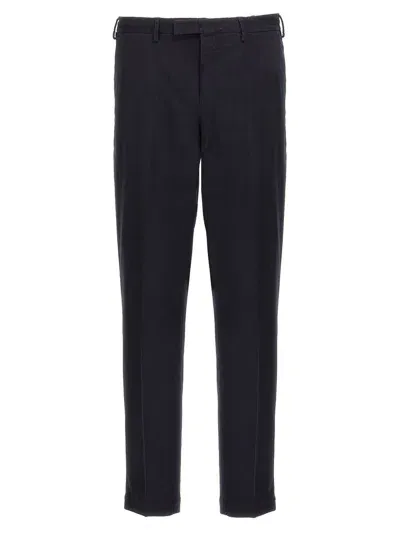 Pt Torino Cotton Trousers In Blue