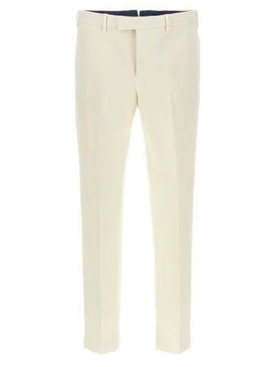 Pt Torino Master Pants White In Beige