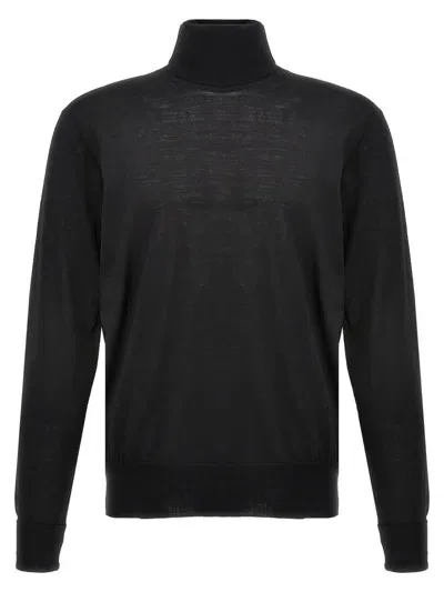 Pt Torino Merino Turtleneck Sweater In Black