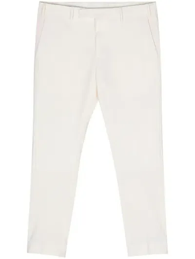 Pt Torino Edge Tailored Chino Trousers In White