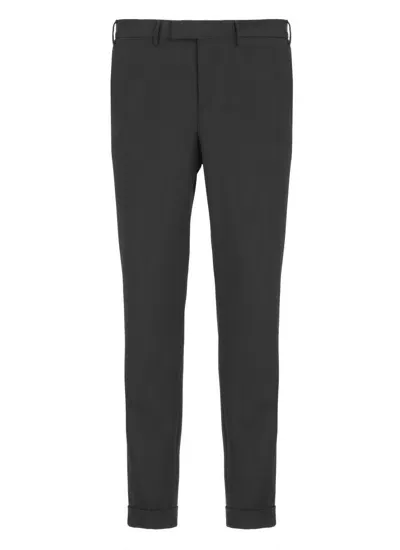 Pt Torino Virgin Wool Trousers In Black