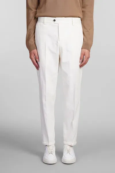 Pt Torino Pants In Beige Cotton In White