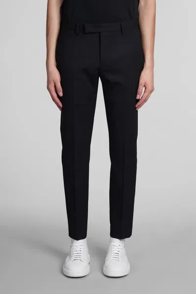 Pt Torino Black Wool Pant In Nero