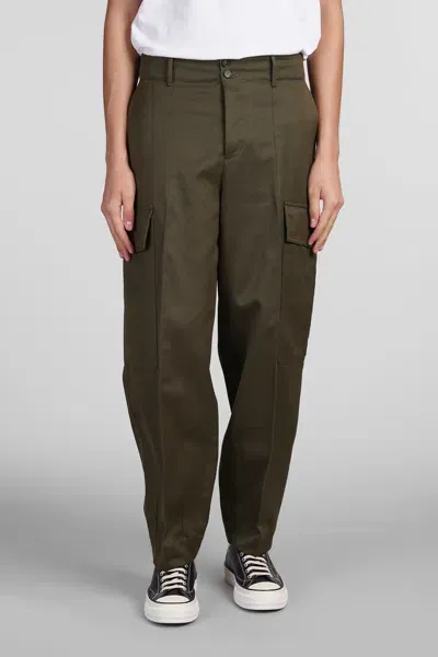 Pt Torino Pants In Green Wool In Brown