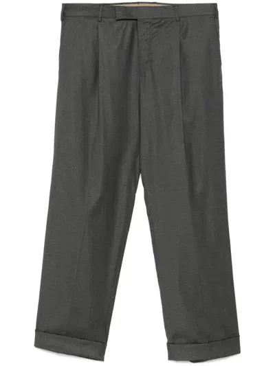 Pt Torino Pleat-detail Trousers In Grey