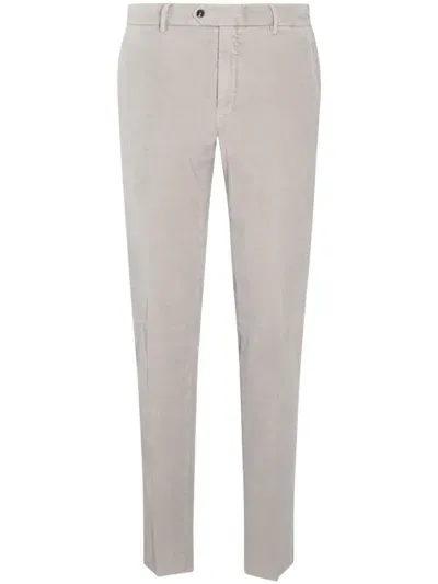 Pt Torino Pressed-crease Tapered Trousers In Neutrals