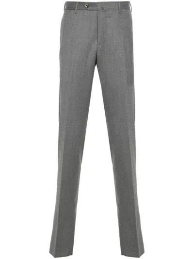 Pt Torino Wool Tailored Trousers In Grau