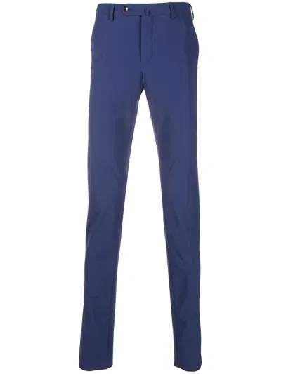 Pt Torino Slim-cut Chino Trousers In Blau