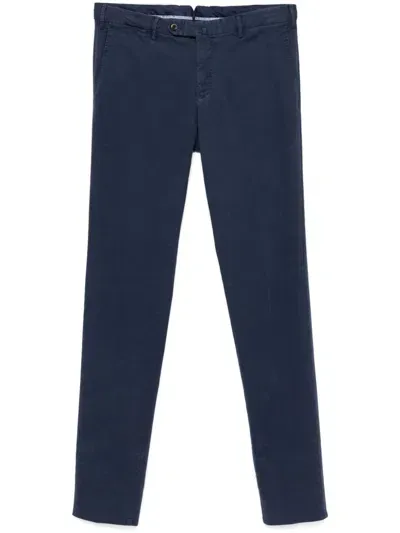 Pt Torino Slim-cut Chino Trousers In Blue