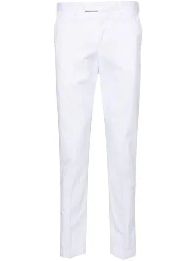 Pt Torino Slim-cut Cotton Chino Trousers In White