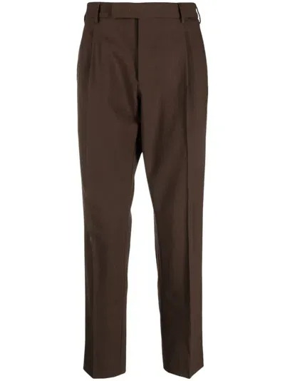 Pt Torino Slim-cut Leg Chino Trousers In 褐色