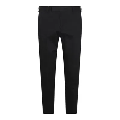 Pt Torino Slim Cut Tailored Chinos In Black