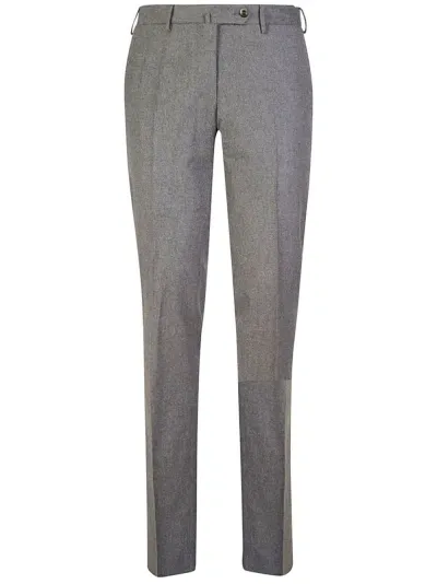 Pt Torino Slim-fit Cropped Chinos In Gray