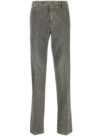 Pt Torino Straight-leg Corduroy Chinos In Grey