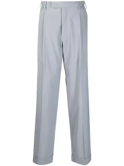 Pt Torino Tailored Straight-leg Trousers In Blue