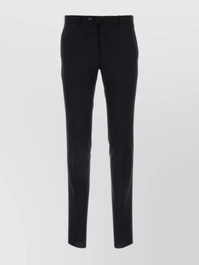 Pt Torino Tailored Stretch Wool Trousers In Black