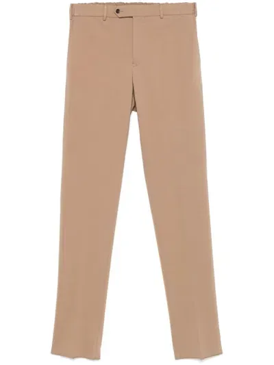 Pt Torino Tapered Trousers In Brown