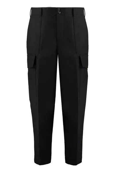 Pt Torino The Sailmaker Virgin Wool Trousers In Black