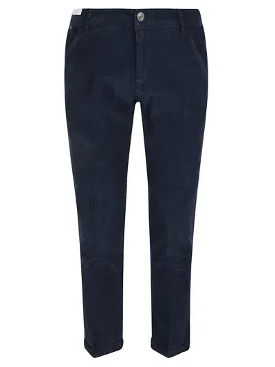 Pt Torino Trousers Blue In Black