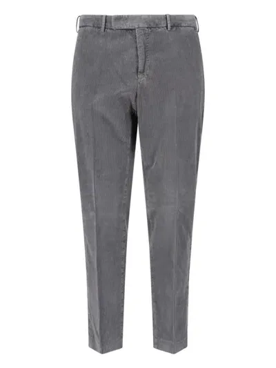 Pt Torino Man Pants Lead Size 35 Virgin Wool, Elastane In Grey