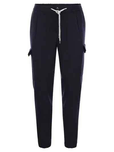 Pt Torino Virgin Wool Cargo Jogger Trousers