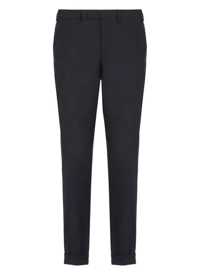 Pt Torino Virgin Wool Trousers In Blue