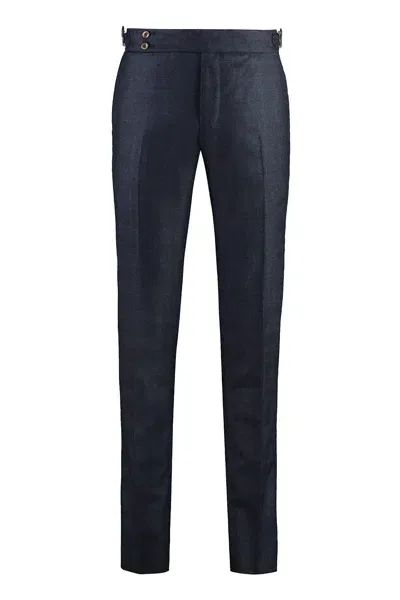 Pt Torino Virgin Wool Trousers In Blue