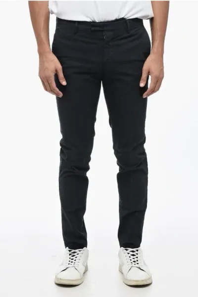 Pt01 Cotton Stretch Chino Pants In Black