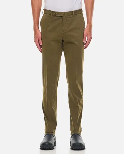 Pt01 Cotton Trousers In Green