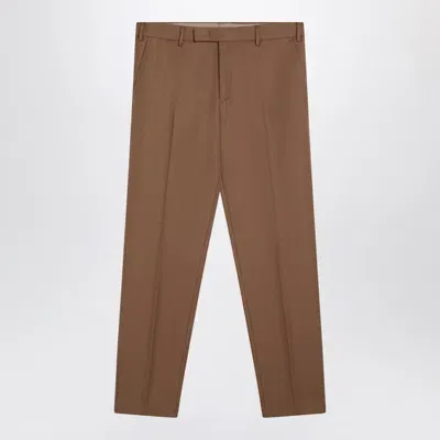 Pt01 Camel Wool Trousers In Beige