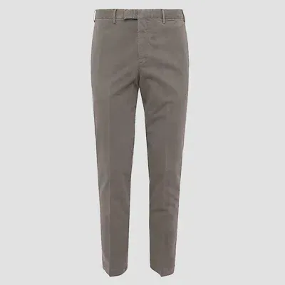 Pt01 Grey Cotton Pants In Dove Grey