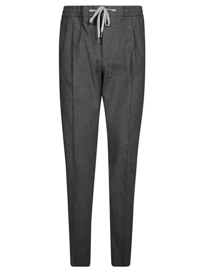 Pt01 Pantalone Stretch Cotton Flannel In Gray