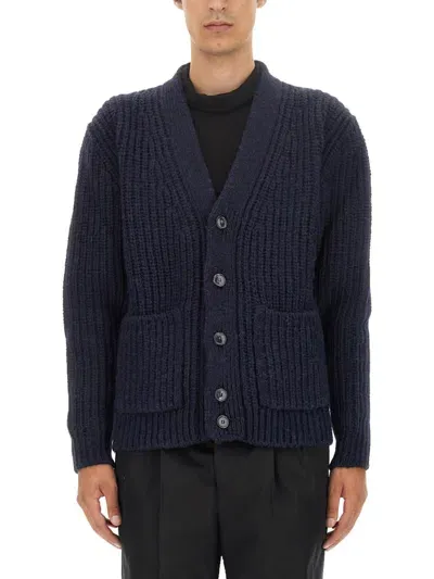 Pt01 V-neck Cardigan In Blue