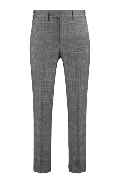 Pt01 Virgin Wool Trousers In Grey