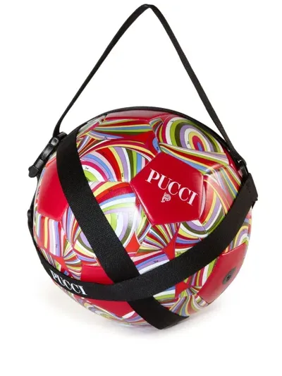 Pucci Abstract-print Soccer Ball In Red