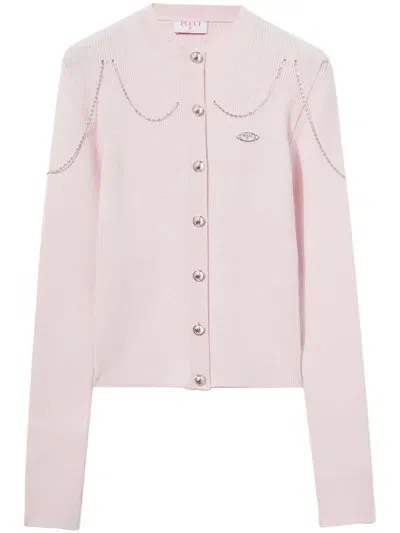 Pucci Chain-embellished Cardigan In Pink