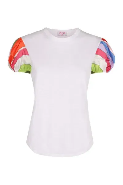 Pucci Cotton T-shirt In White