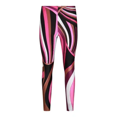 Pucci Printed Lycra Leggings In Fuchsia/multi