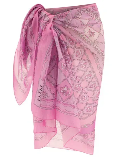 Pucci Festa-print Pareo In Pink