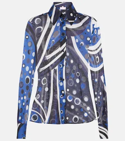 Pucci Fontane Cotton Muslin Shirt In Multicoloured