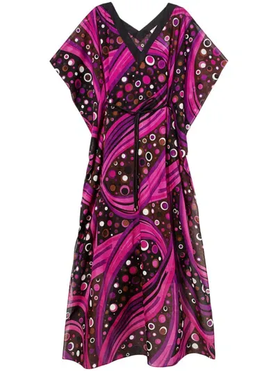 Pucci Fontane Kaftan In Pink