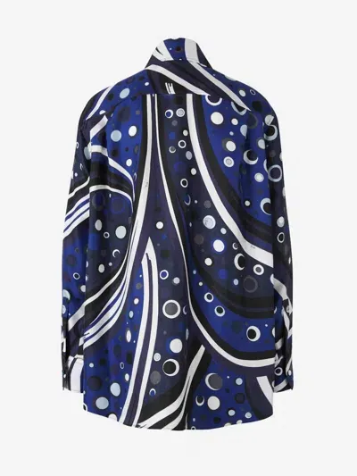 Pucci Fontane Motif Shirt In Blue