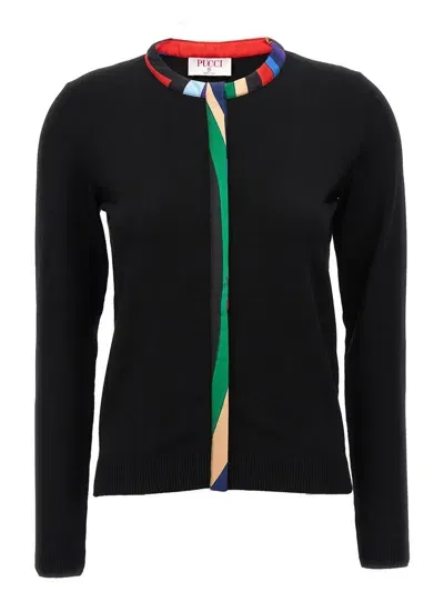 Pucci Iride Cardigan In Black