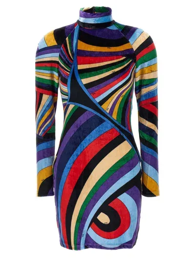 Pucci Iride Chenille Dress In Multicolor