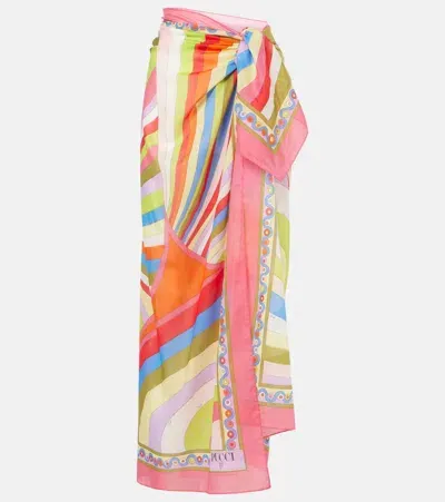 Pucci Iride Cotton Beach Cover-up In Multi