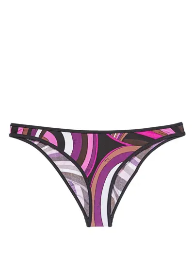 Pucci Iride-print Bikini Briefs In Rosa