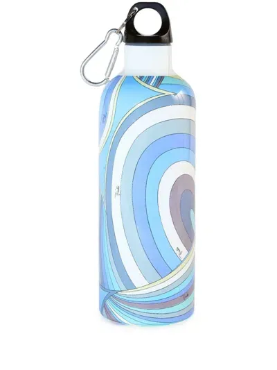 Pucci Iride-print Thermo Bottle In Blue