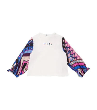 Pucci Junior Kids' Vivara-print T-shirt In White