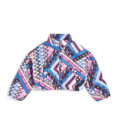 Pucci Junior Kids' Vivara Print Puffer Jacket In Multi